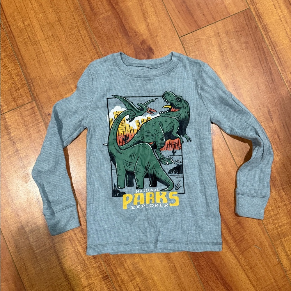 Jumping Beans Gray Dinosaur Explorer Shirt